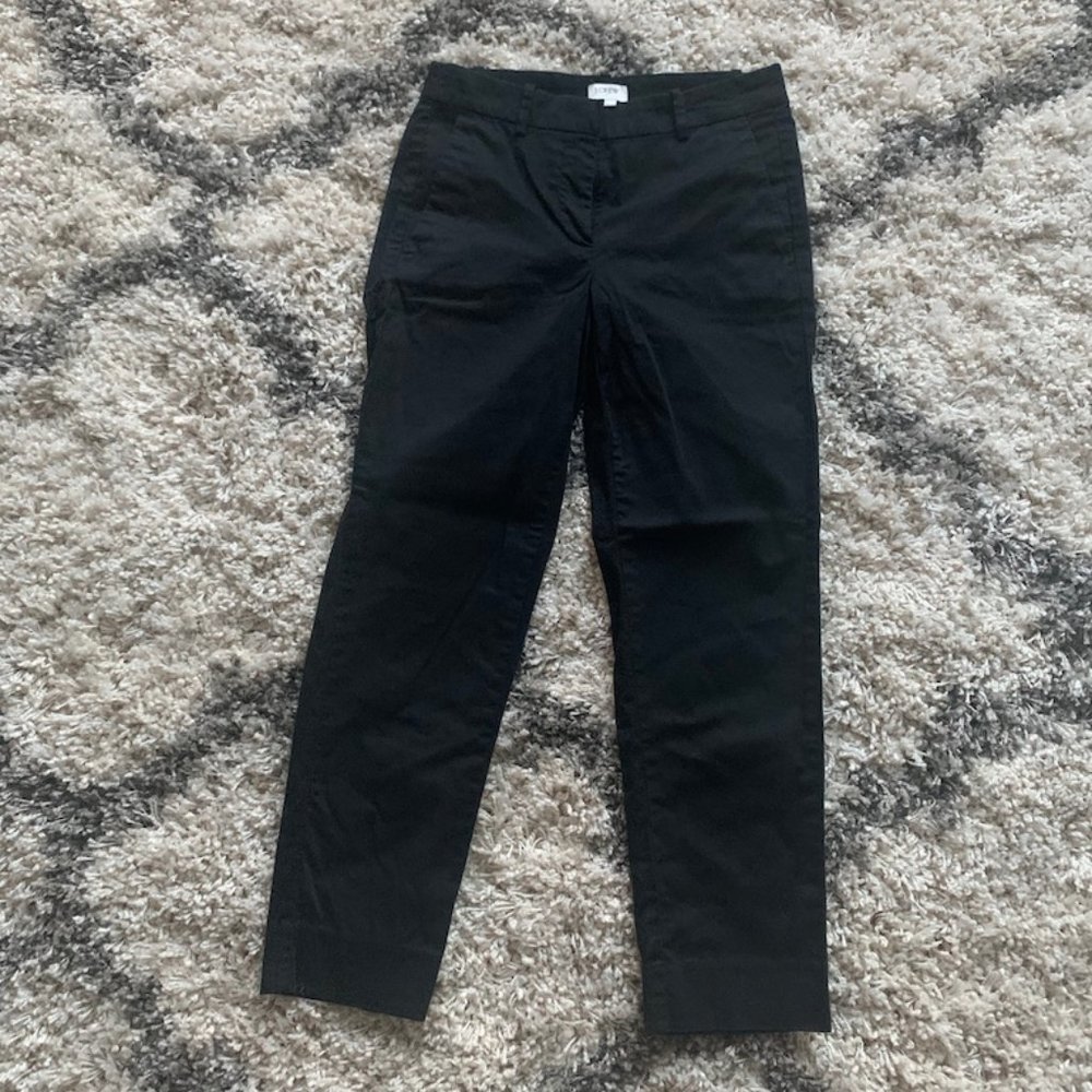 J. Crew Black Cropped Pant